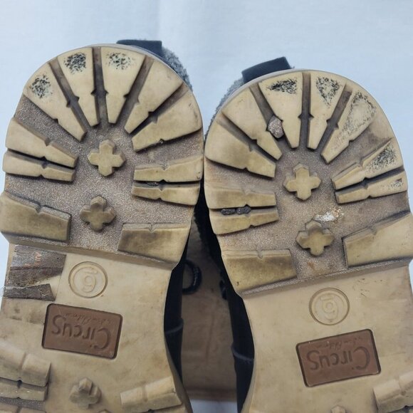 Circus By Sam Edelman Womens Kilbourn Winter Boots Brown Faux Fur Lace Up SZ 6 - Picture 10 of 12